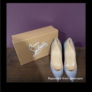 Christian Louboutin Glittering Silver Heels